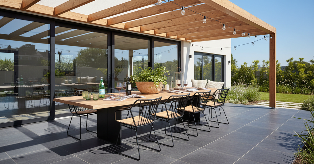 Plank | Afi 9-delige tuinset 340x110x76cm