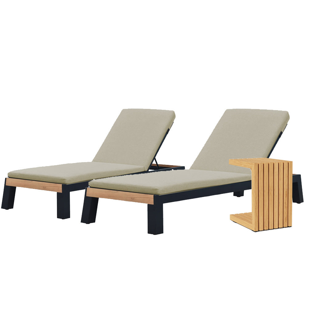 Guiño_Bellevue_daybed_alu_blck-Sand st of 2