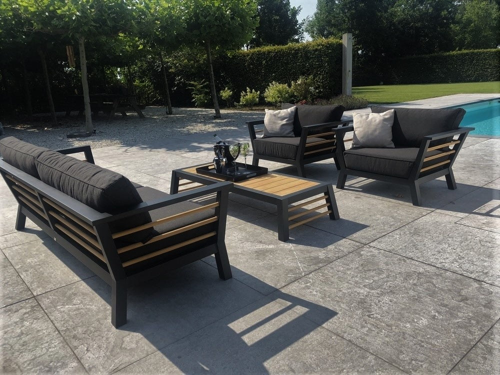 Guiño_Compania_4pcs_lounge set_black_alu_black