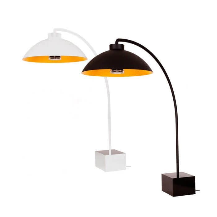 heatsail-dome-staanlamp-terrasverwarmer wit en zwart