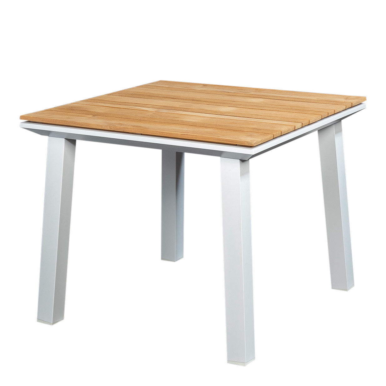 Soho table 90 aluteak white_145